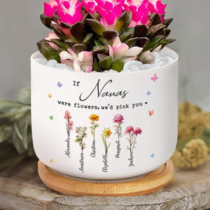 En période d'épreuve, la famille est la meilleure - Pot de fleurs en céramique personnalisé pour la décoration intérieure - Cadeau pour maman et grand-mère
