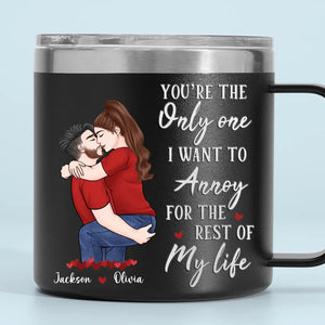 Félicitations pour être devenu mon mari ! Gobelet personnalisé en acier inoxydable de 14 oz avec poignée pour couple ! Cadeau pour mari et femme, anniversaire