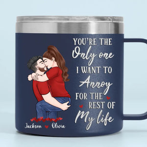 Félicitations pour être devenu mon mari ! Gobelet personnalisé en acier inoxydable de 14 oz avec poignée pour couple ! Cadeau pour mari et femme, anniversaire