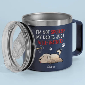 Les chiens sont des paquets d'amour enveloppés de fourrure - Gobelet personnalisé en acier inoxydable de 14 oz avec poignée - Cadeau pour propriétaires et amoureux des animaux