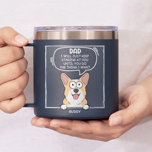 Les amis à fourrure sont les meilleurs amis du monde ! Gobelet personnalisé en acier inoxydable de 396 ml avec poignée pour chien et chat ! Cadeau idéal pour les propriétaires et les amoureux des animaux.