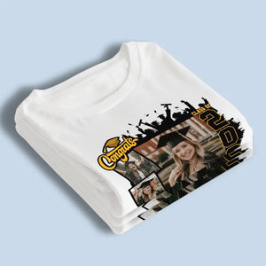 Photo personnalisée : un bon moment pour un nouveau départ ! T-shirt, sweat à capuche et sweat-shirt unisexe personnalisé pour la famille ! Cadeau de fin d'études pour les membres de la famille, les frères et sœurs.