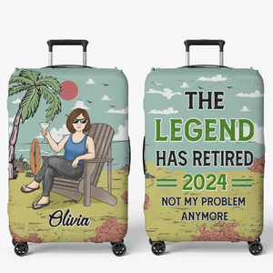 Ce n'est plus mon problème - Housse de bagage personnalisée - Cadeau d'appréciation et de départ à la retraite pour collègues, collègues de travail, collègues et amoureux du voyage