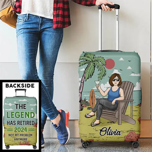 Ce n'est plus mon problème - Housse de bagage personnalisée - Cadeau d'appréciation et de départ à la retraite pour collègues, collègues de travail, collègues et amoureux du voyage