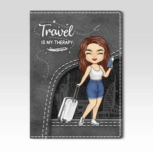 Explorer le monde, voyager en voyageant - Étui de passeport personnalisé, porte-passeport - Cadeau de vacances, cadeau pour les amateurs de voyages d'aventure