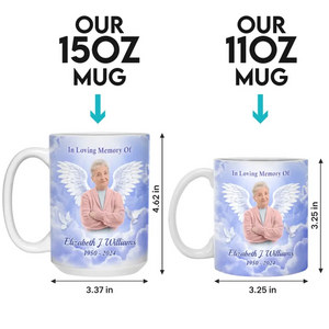 Photo personnalisée : pas un jour ne passe sans que vous ne nous manquiez ! Mug personnalisé commémoratif ! Cadeau de condoléances pour les membres de la famille