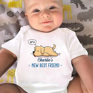 Nous serons les meilleurs amis pour toujours - Body bébé personnalisé avec chien - Cadeau de fête prénatale, cadeau pour les propriétaires d'animaux, les amoureux des animaux