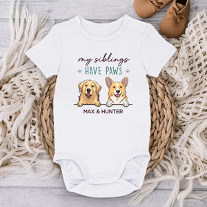 Mon frère a des pattes - Body bébé personnalisé avec chien - Cadeau de naissance, cadeau pour les propriétaires d'animaux et les amoureux des animaux