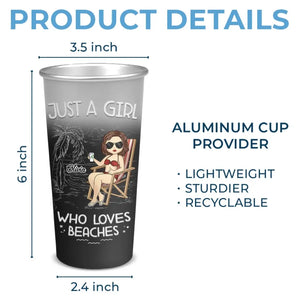 Bons moments et marques de bronzage - Tasse personnalisée en aluminium à changement de couleur - Cadeau de vacances d'été pour meilleures amies, meilleures amies et sœurs