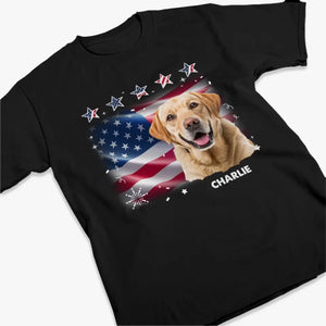 Photo personnalisée : L’amour d’un animal est inconditionnel et éternel - T-shirt unisexe personnalisé pour chien et chat, sweat à capuche, sweat-shirt - Cadeau du 4 juillet pour les propriétaires d’animaux et les amoureux des animaux.