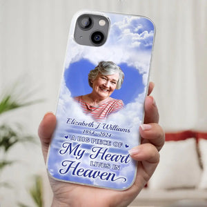 Photo personnalisée « Je suis toujours avec toi » - Étui de téléphone transparent personnalisé commémoratif - Cadeau de condoléances pour les membres de la famille