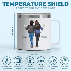 Voici une autre année de liens - Gobelet personnalisé en acier inoxydable de 14 oz avec poignée pour meilleure amie - Cadeau pour meilleures amies, meilleures amies, sœurs