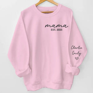 Maman, son amour est inconditionnel - Sweat-shirt brodé personnalisé pour la famille - Cadeau pour maman, grand-mère