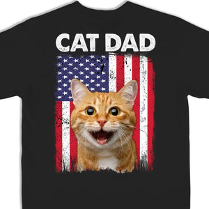 T-shirt unisexe personnalisé avec photo « Bonjour papa, c'est moi » pour chien et chat, imprimé au dos, sweat-shirt à capuche, sweat-shirt - Fête des pères, cadeau pour les propriétaires d'animaux et les amoureux des animaux