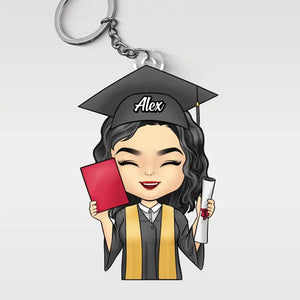 Une douce fin pour un nouveau départ - Porte-clés personnalisé en acrylique de forme personnalisée pour la famille - Cadeau de remise de diplôme pour les membres de la famille, les frères et sœurs