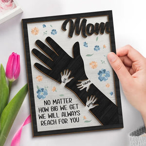 Votre amour unit notre famille - Plaque en bois personnalisée à 2 couches avec support - Cadeau pour maman, grand-mère