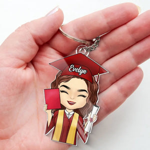 Une douce fin pour un nouveau départ - Porte-clés personnalisé en acrylique de forme personnalisée pour la famille - Cadeau de remise de diplôme pour les membres de la famille, les frères et sœurs