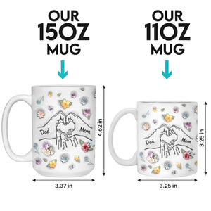 La famille, là où la vie commence - Mug personnalisé avec effet gonflé en 3D - Cadeau pour les membres de la famille