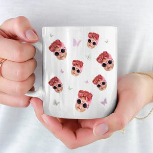 Photo personnalisée « Vous êtes le cœur de la famille » - Mug personnalisé pour la famille - Cadeau pour maman, grand-mère