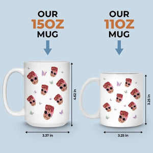 Photo personnalisée « Vous êtes le cœur de la famille » - Mug personnalisé pour la famille - Cadeau pour maman, grand-mère