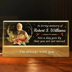 Custom Photo Those Who Touch Our Lives, Stay In Our Hearts Forever - Memorial Personalized Custom Acrylic Letters 3D LED Night Light - Sympathy Gift For Family Members