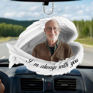 Photo personnalisée Votre souvenir est notre souvenir - Ornement de voiture personnalisé commémoratif - Forme personnalisée en acrylique - Cadeau de condoléances pour les membres de la famille