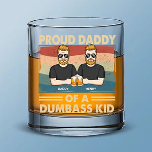 Papa fier de quelques enfants - Verre à whisky personnalisé pour la famille - Cadeau pour papa et grand-père