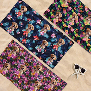 Custom Photo Vacay Mode Activated - Dog
& Cat Personalized Custom Beach Towel - Summer Vacation Gift, Birthday Pool Party Gift For Pet Owners, Pet Lovers