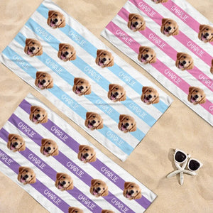 Custom Photo Summer Days And Pet Cuddles - Dog
& Cat Personalized Custom Beach Towel - Summer Vacation Gift, Birthday Pool Party Gift For Pet Owners, Pet Lovers