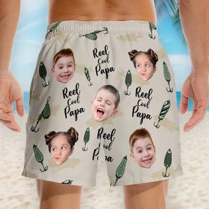 Short de plage hawaïen tropical personnalisé pour homme - Cadeau de vacances d'été pour papa et grand-père
