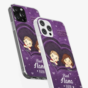 Tu es la maman la plus géniale - Coque de téléphone transparente personnalisée pour la famille - Cadeau pour maman, grand-mère