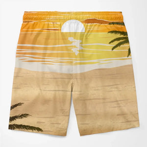 Photo personnalisée « Ma femme est la seule à prendre les décisions » - Short de plage hawaïen tropical personnalisé et amusant pour couple - Cadeau de vacances d'été, cadeau de fête d'anniversaire pour mari et femme, anniversaire