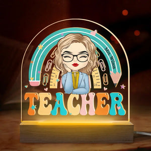Reine de la classe - Lampe LED 3D personnalisée pour enseignant - Cadeau pour enseignant