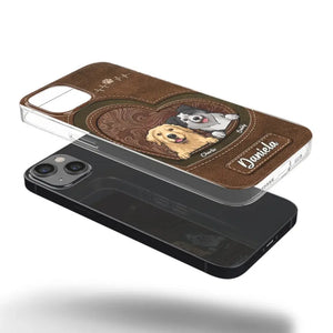 La vie est meilleure avec un chien ! Coque de téléphone transparente personnalisée pour chien ! Cadeau pour les propriétaires et les amoureux des animaux.
