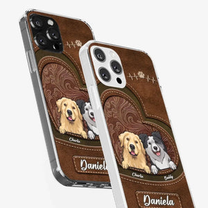 La vie est meilleure avec un chien ! Coque de téléphone transparente personnalisée pour chien ! Cadeau pour les propriétaires et les amoureux des animaux.