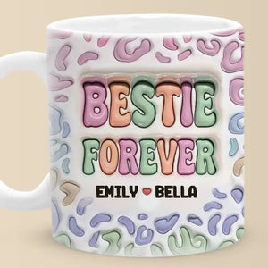 Chère meilleure amie, personne ne pourra jamais te remplacer - Mug personnalisé à effet gonflé 3D imprimé - Cadeau pour meilleures amies, meilleures amies, sœurs
