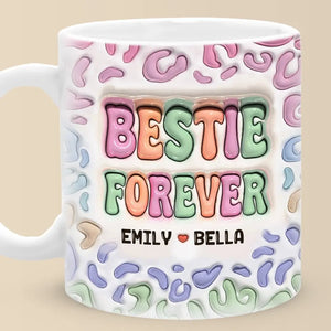 Chère meilleure amie, personne ne pourra jamais te remplacer - Mug personnalisé à effet gonflé 3D imprimé - Cadeau pour meilleures amies, meilleures amies, sœurs