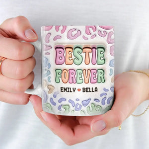 Chère meilleure amie, personne ne pourra jamais te remplacer - Mug personnalisé à effet gonflé 3D imprimé - Cadeau pour meilleures amies, meilleures amies, sœurs