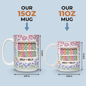 Chère meilleure amie, personne ne pourra jamais te remplacer - Mug personnalisé à effet gonflé 3D imprimé - Cadeau pour meilleures amies, meilleures amies, sœurs