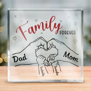 We Are Forever Entwined - Family Personalized Custom Square Shaped Acrylic Plaque - Gift For Family Members