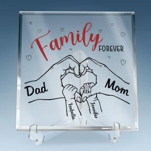 We Are Forever Entwined - Family Personalized Custom Square Shaped Acrylic Plaque - Gift For Family Members