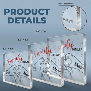 We Are Forever Entwined - Family Personalized Custom Square Shaped Acrylic Plaque - Gift For Family Members