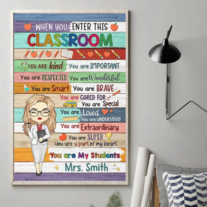 Vous êtes mes élèves - Affiche verticale personnalisée pour enseignant - Cadeau pour enseignant
