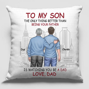 Être ton père - Coussin personnalisé pour la famille - Cadeau pour les membres de la famille
