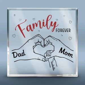 We Are Forever Entwined - Family Personalized Custom Square Shaped Acrylic Plaque - Gift For Family Members