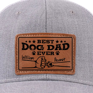 Je sais que nous avons des vibrations positives pour les pattes - Chapeau en cuir personnalisé pour chien - Cadeau pour les propriétaires d'animaux et les amoureux des animaux