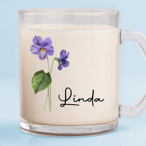 Le bonheur partagé est la fleur - Mug en verre personnalisé pour meilleure amie - Cadeau pour meilleures amies, meilleures amies, sœurs