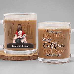 Encore plus chaud que ce café ! Tasse en verre personnalisée pour couple ! Cadeau pour mari et femme, anniversaire