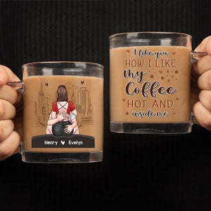 Encore plus chaud que ce café ! Tasse en verre personnalisée pour couple ! Cadeau pour mari et femme, anniversaire