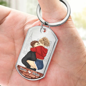 Avec toi, chaque instant est un conte de fées - Porte-clés personnalisé pour couple - Cadeau pour mari et femme, anniversaire